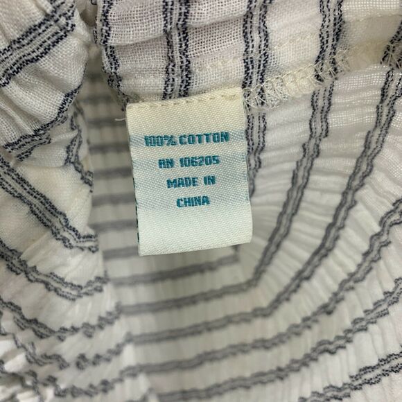 Sundance Crinkled Blouse Women's Size S Mid Sleeve Tie Cuff Big Buttons Shirt - Picture 8 of 10